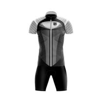 Conjunto Ciclismo Bermuda e Camisa GPX Wave Black Colors Forro Espuma