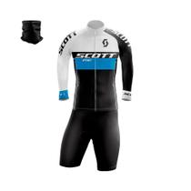 Conjunto Ciclismo Bermuda e Camisa Longa Scott RC Forro Espuma + Bandana