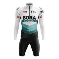 Conjunto Ciclismo Bermuda e Camisa Manga Longa Bora Com Bolsos UV 50+ - Pro Tour