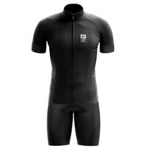 Conjunto Ciclismo Bermuda e Camisa Masculino I9 Preto Com Bolsos UV 50+