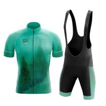 Conjunto Ciclismo Bretelle e Camisa Zíper Full GPX Forest