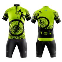 Conjunto Ciclismo Camisa e Bermuda C/ Forro Gel