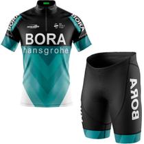 Conjunto Ciclismo Camisa Manga Curta e Bermuda Bora Esportiva Bike Uv Mtb
