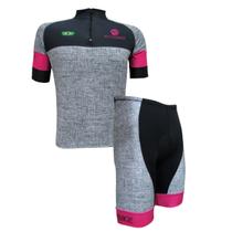 Conjunto Ciclismo Classic Masculino Extreme - Cinza - AtivoBike