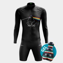 Conjunto Ciclismo de Inverno Masculino- Camisa Pink Floyd e Bermuda GEL Equipe Conjunto Ciclismo de Inverno Masculino- Camisa Pink Floyd e Bermuda GEL Equipe