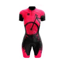 Conjunto Ciclismo Feminino Bermuda e Camisa GPX Bike Colors Pink