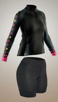 Conjunto Ciclismo Feminino Camisa e Bermuda Conjunto Ciclismo Feminino Camisa e Bermuda
