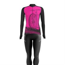Conjunto Ciclismo Feminino de Inverno - Camisa Manga Longa + Calça de Gel