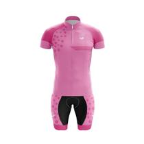 Conjunto Ciclismo Feminino GPX Bermuda e Camisa Roses Pink
