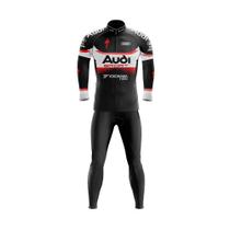 Conjunto Ciclismo Inverno Calça e Camisa Manga Longa Pro Tour Audi