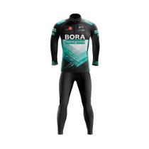 Conjunto Ciclismo Inverno Calça e Camisa Manga Longa Pro Tour Bora