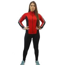Conjunto Ciclismo MTB DA Modas Camiseta Manga Longa Dry Fit Calça Legging com Proteção UV