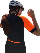 conjunto ciclismo short GEL e camisa efeito macaquinho feminino poliamida