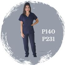 Conjunto cirúrgico gabardine feminino Marinho Conjunto cirúrgico gabardine feminino Marinho