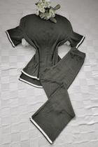 Conjunto Clareslan Calça e Blusa com Listra Conjunto Clareslan Calça e Blusa com Listra