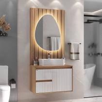 Conjunto Clarice 80 Suspenso Painel Espelho LED Cuba Stella - Fabribam