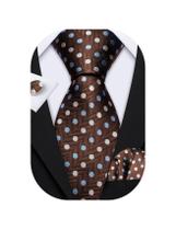 Conjunto clássico de bolinhas marrons Barry.Wang de 150 cm
