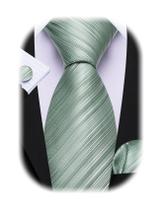 Conjunto clássico de seda listrada Barry.Wang Necktie 150 cm de comprimento Conjunto clássico de seda listrada Barry.Wang Necktie 150 cm de comprimento