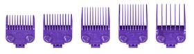 Conjunto Clipper Guard Andis OG Master Dual Magnet, pacote com 5 unidades, roxo