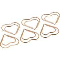Conjunto Clips Coração 6 Unidades - Office Basics Conjunto Clips Coração 6 Unidades - Office Basics
