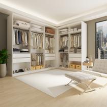 Conjunto Closet Casal sem Portas 2 Módulos 6 Gavetas França Yescasa Conjunto Closet Casal sem Portas 2 Módulos 6 Gavetas França Yescasa