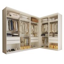 Conjunto Closet Casal sem Portas 2 Módulos 6 Gavetas França Yescasa