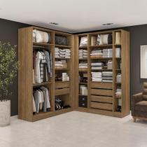 Conjunto Closet em Kappesberg Adapt Nogueira 5 Peças 222cm x 205cm