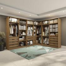 Conjunto Closet Kappesberg Adapt Nogueira 5 Peças 342cm X 263cm