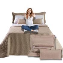 Conjunto Cobre Leito Casal 7 Peças Urbany Bordado Premium