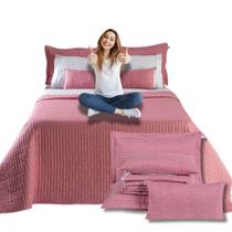 Conjunto Cobre Leito Casal 7 Peças Urbany Bordado Premium