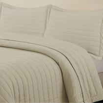 Conjunto Cobre Leito Golden: Colcha Macia com Toque de Algodão e Porta-Travesseiros Conjunto Cobre Leito Golden: Colcha Macia com Toque de Algodão e Porta-Travesseiros