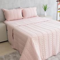 Conjunto Cobre Leito Malha 100% Algodão 2 Pças para Solteiro