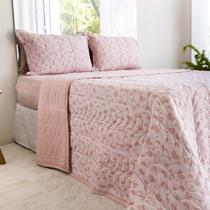 Conjunto Cobre Leito Malha 100% Algodão 2 Pças para Solteiro