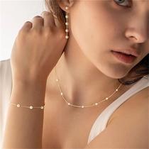 Conjunto Colar Bracelete Brincos Feminino Banhado Ouro Conjunto Colar Bracelete Brincos Feminino Banhado Ouro