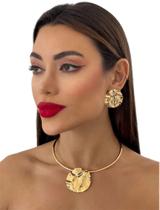 Conjunto Colar + Brinco Folheado A Ouro 18k Conjunto Colar + Brinco Folheado A Ouro 18k