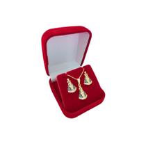 Conjunto Colar+Brinco N.Senhora Aparecida Banho Ouro 18k Conjunto Colar+Brinco N.Senhora Aparecida Banho Ouro 18k