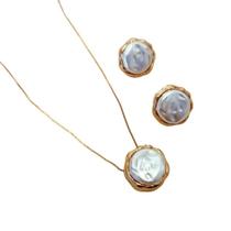 Conjunto Colar com Pingente Perolado Dourado Conjunto Colar com Pingente Perolado Dourado