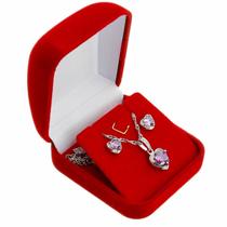 Conjunto Colar E Brinco Banhado a Prata 950 Feminino Barato