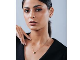 Conjunto Colar e Brinco Coração Folheado a Ouro 18k Conjunto Colar e Brinco Coração Folheado a Ouro 18k