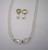 Conjunto Colar e Brinco Mulher Clássica Cristal Conjunto Colar e Brinco Mulher Clássica Cristal