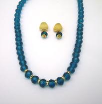 Conjunto Colar e Brinco Mulher Clássica Verde Conjunto Colar e Brinco Mulher Clássica Verde