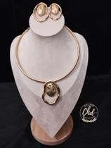 Conjunto Colar e Brinco Shine_ Semijoias