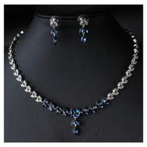 Conjunto Colar E Brinco Strass Noivas Festa Casamento Luxo