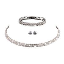 Conjunto Colar E Brinco Strass Noivas Festa Casamento Luxo Conjunto Colar E Brinco Strass Noivas Festa Casamento Luxo