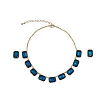 Conjunto Colar e Brinco Strass ST9044