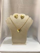 Conjunto colar e brincos glamour