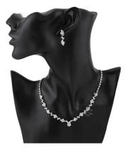 Conjunto Colar E Brincos Noiva Casamento Madrinha Festa C36 Conjunto Colar E Brincos Noiva Casamento Madrinha Festa C36