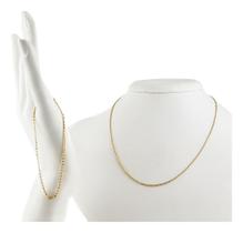 Conjunto Colar E Pulseira Bailarina 60 Cm 1.5 Ouro 18k 750 Conjunto Colar E Pulseira Bailarina 60 Cm 1.5 Ouro 18k 750