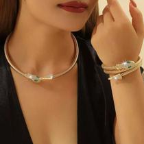 Conjunto Colar e Pulseira Cobra Serpente Luxo e Sofisticação Dança do Ventre- CCP Conjunto Colar e Pulseira Cobra Serpente Luxo e Sofisticação Dança do Ventre- CCP