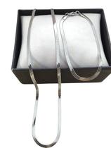 Conjunto Colar e Pulseira Feminina Aço Inoxidável Dourado Elo Cobra Dourado ou Prata